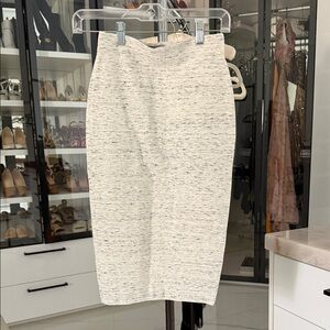Wilfred Textured Cream Pencil Skirt